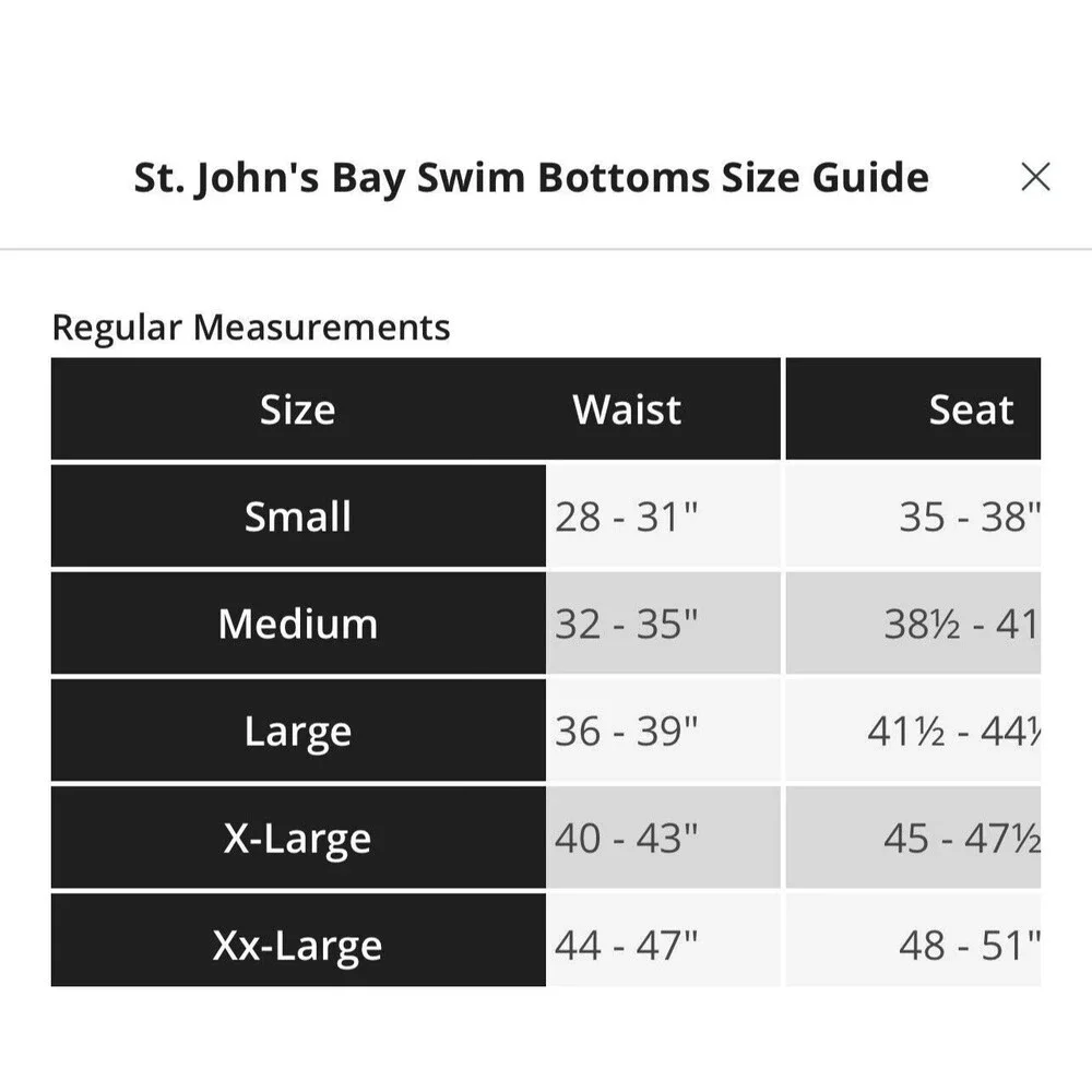 St John’s Bay Blue Sailboat Swim Short 9” Inseam Sz XXL New
